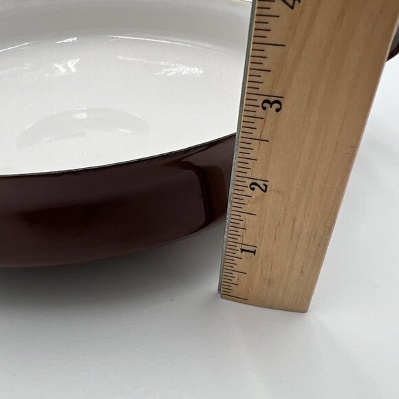 Dansk Købenstyle Vintage France Enamel Paella Pan BROWN 10 inches - Picture 9 of 10